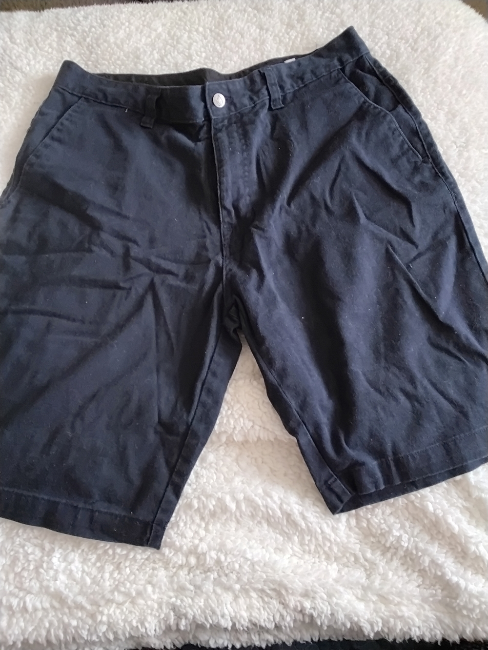 Volcom Men's Black Flat Front Shorts